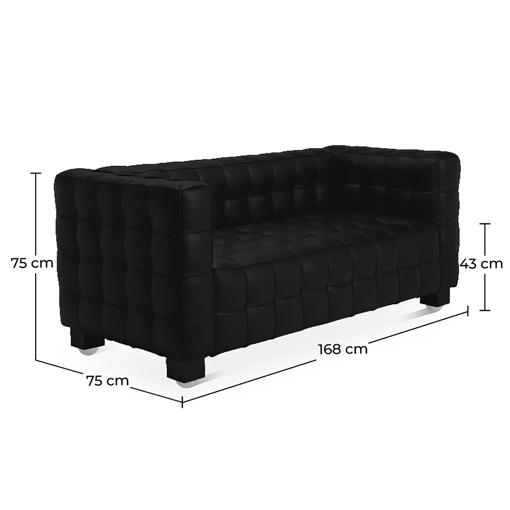 Sofa skórzana tapicerowana - 2 osobowa - Nubus image 10