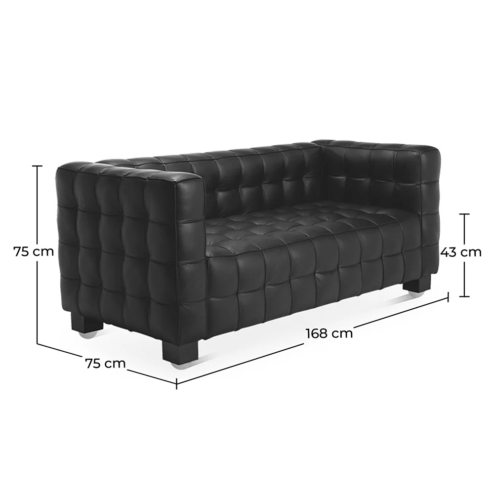 Sofa skórzana tapicerowana - 2 osobowa - Nubus image 10