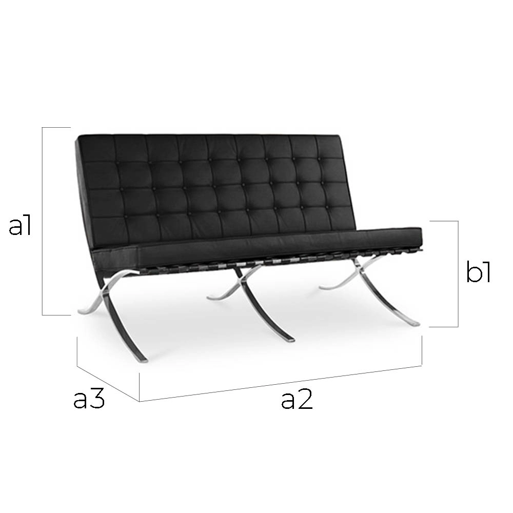 Sofa skórzana tapicerowana - 2 osobowa - Town image 10