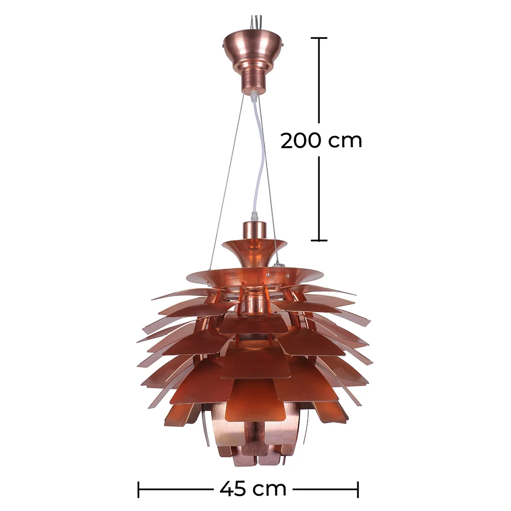 Lampa sufitowa z brązu - Lampa wisząca w stylu alcachofa - Mała - Atrich image 10