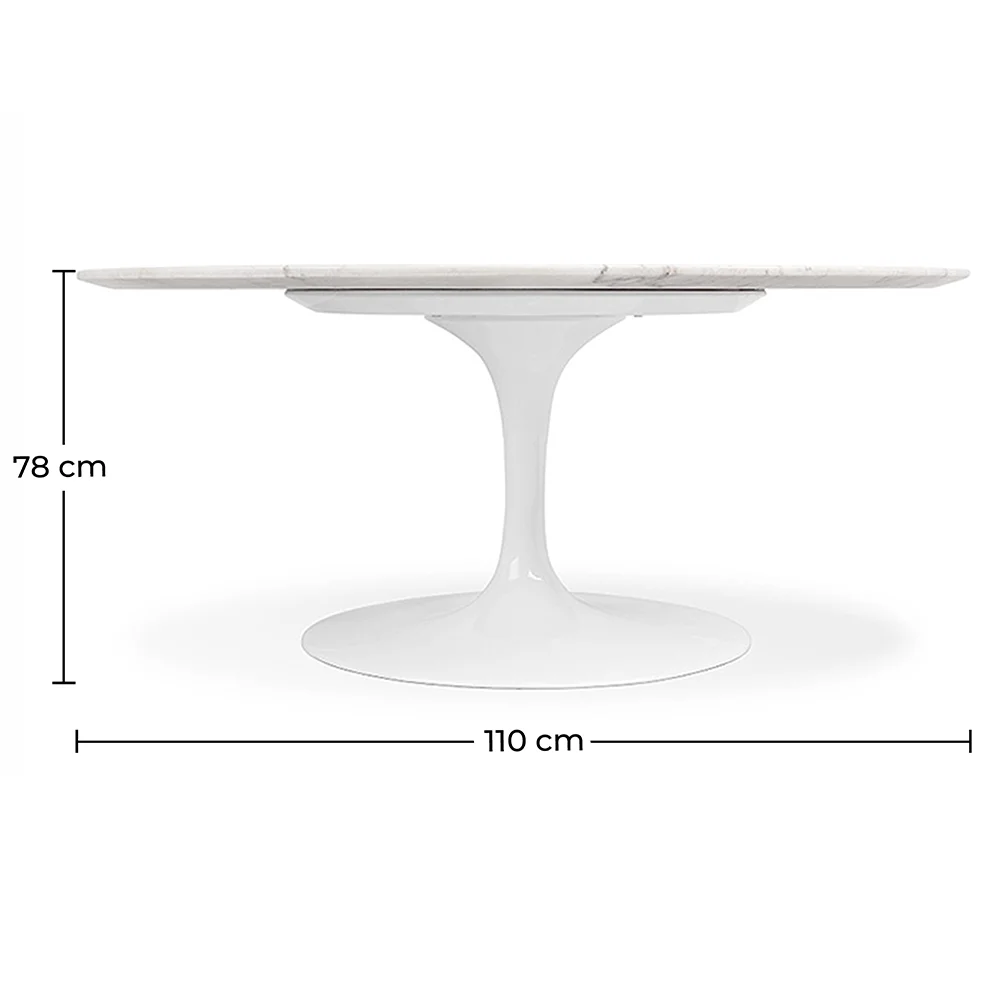  Mesa de Jantar Redonda - 110cm - Mármore - Tulip image 10