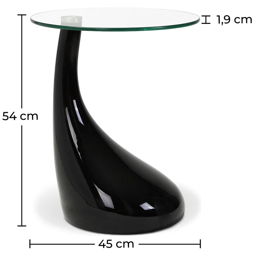 Okrągły stolik kawowy - design - szkło - Lawa Bistro image 10