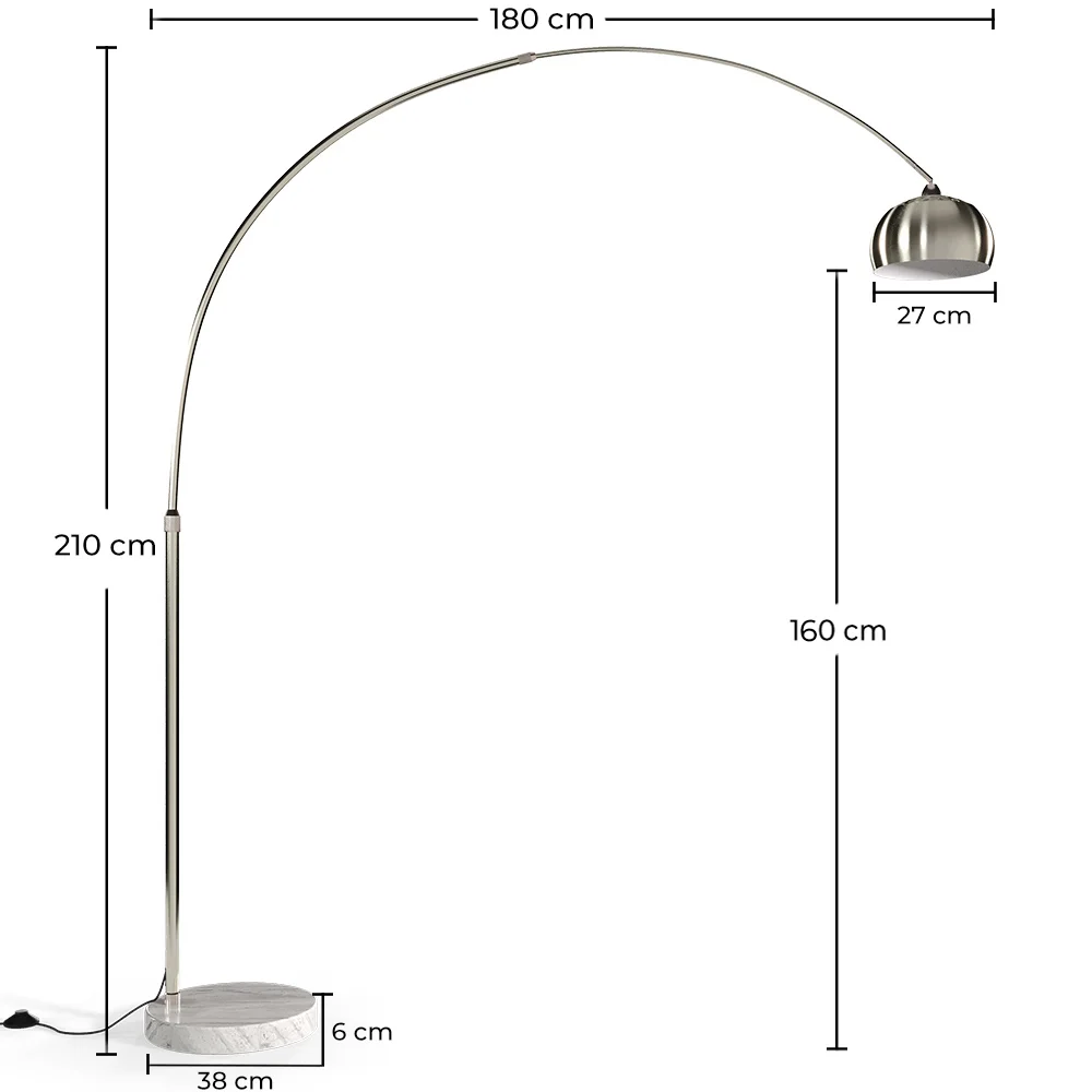 Lampa podłogowa z marmurową podstawą - Lampa do salonu - Bouw image 10