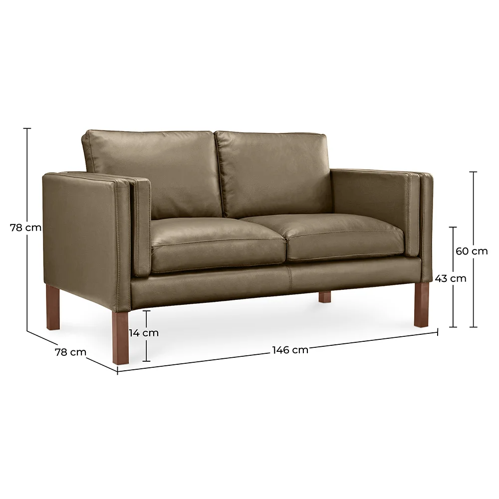 Sofa skórzana tapicerowana - 2 osobowa - Mordechaj image 10