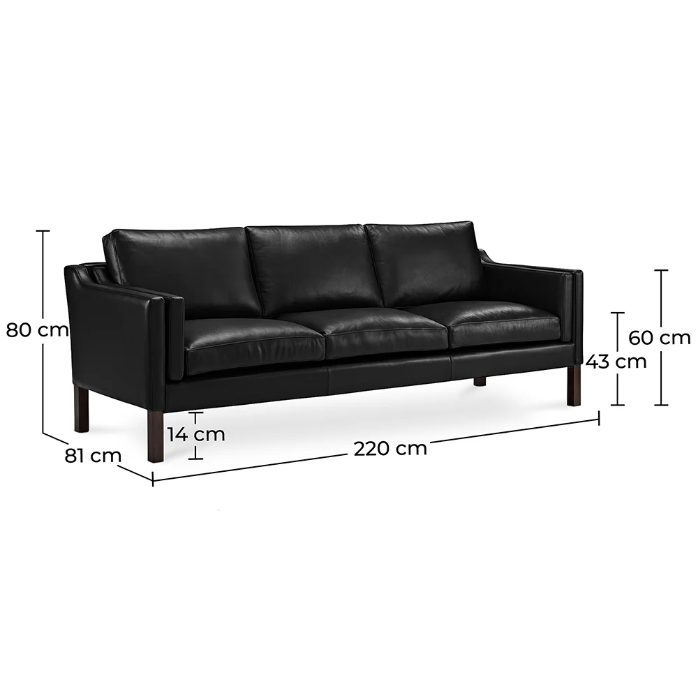 Sofa tapicerowana w skórze - 3 osobowa - Menache image 10