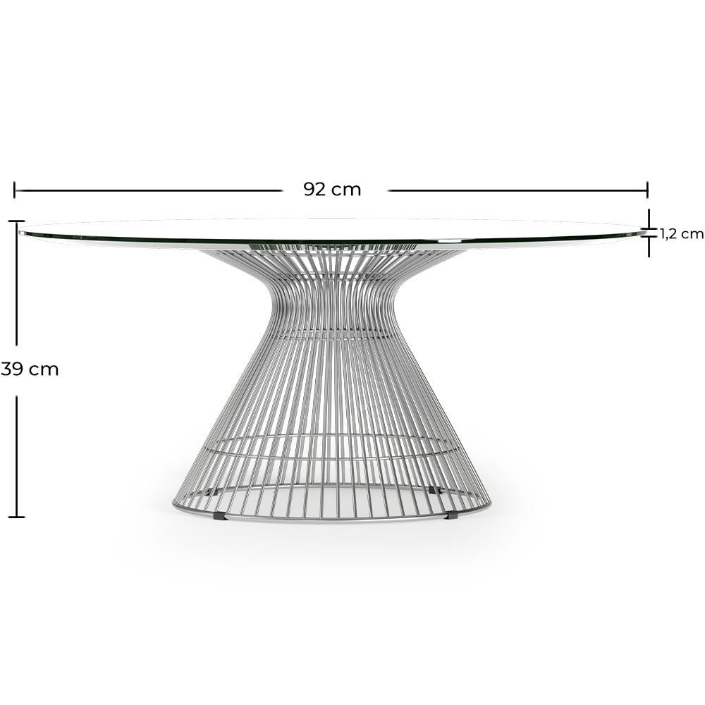 Okrągły stolik kawowy - Design - szkło - Barrel image 10