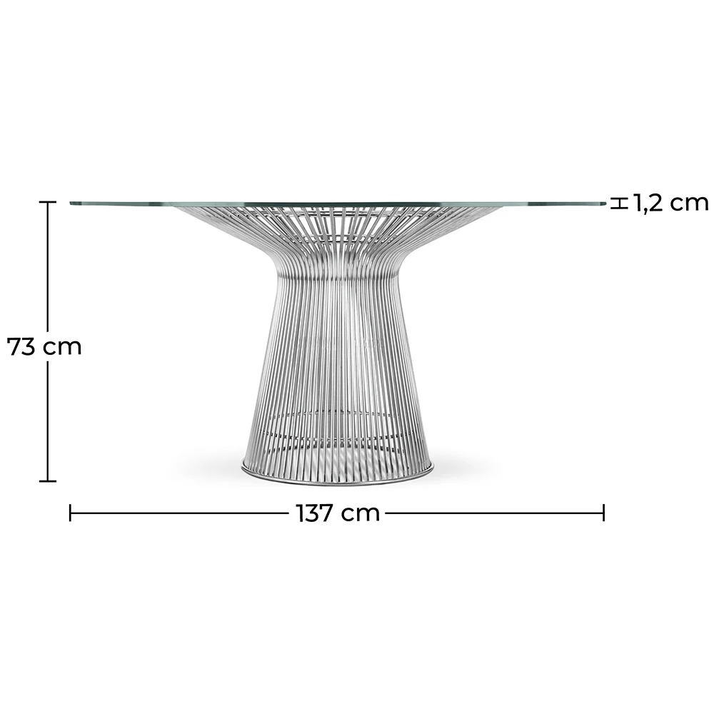 Okrągły stół - szkło i metal - Barrel image 10