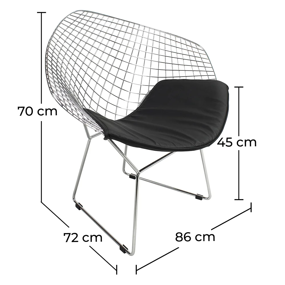 Krzesło do salonu - Stalowe krzesło designerskie - Berty image 10