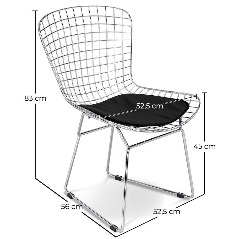 Stalowe krzesło do jadalni - Grid Design - Lived image 10