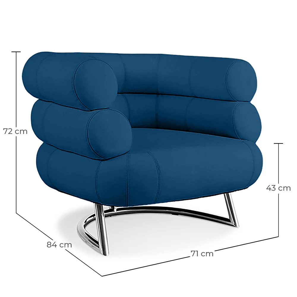Fotel designerski - tapicerowany skórą - Bivendun image 10
