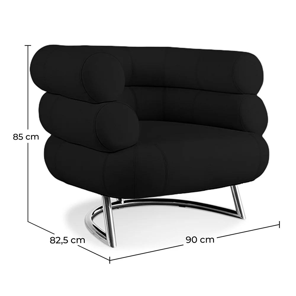 Designerski fotel - tapicerowany w skórze - Bivendun image 10