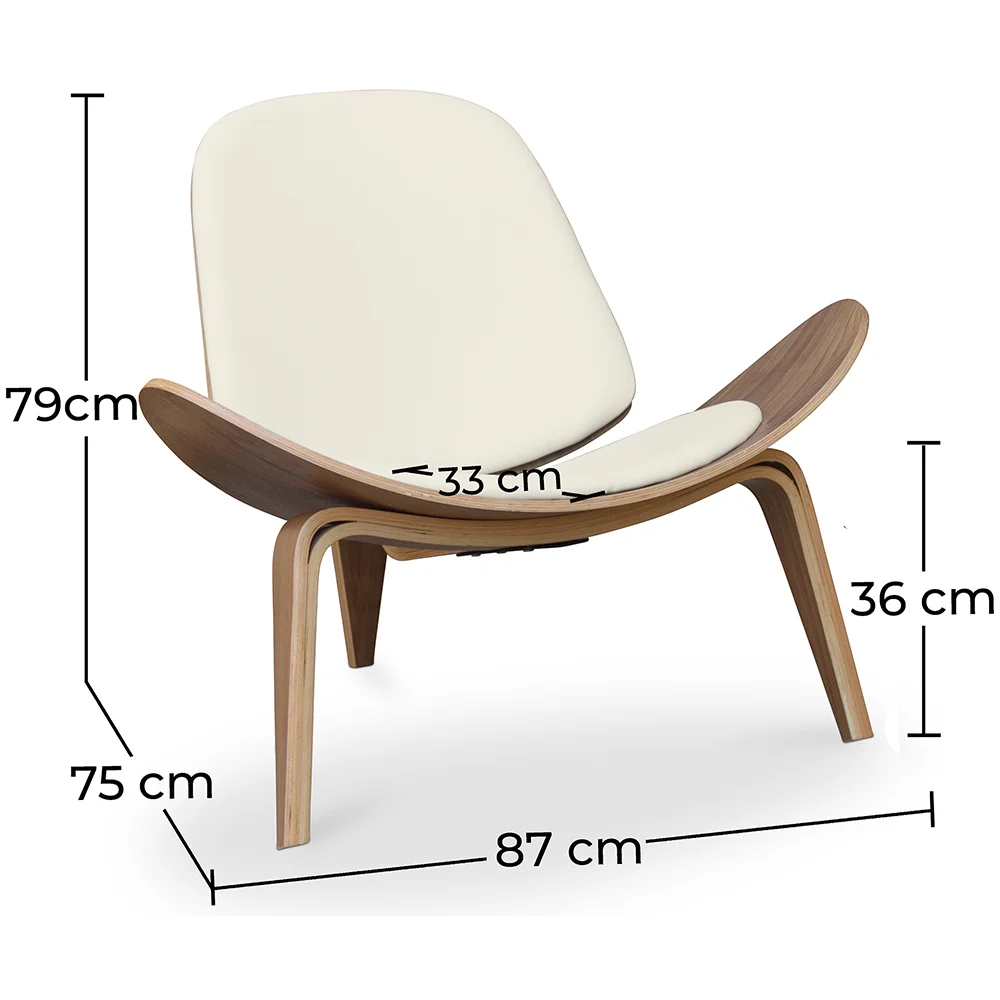 Fotel designerski - Fotel skandynawski - Tapicerowany w skórze - Lucy image 10