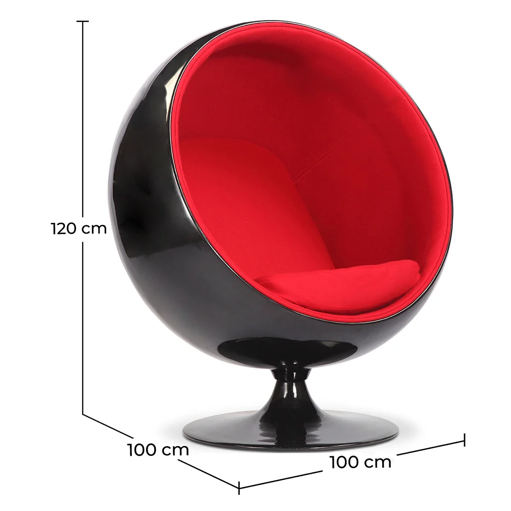 Designerski fotel Bola - tapicerowany w tkaninie - Baller image 10