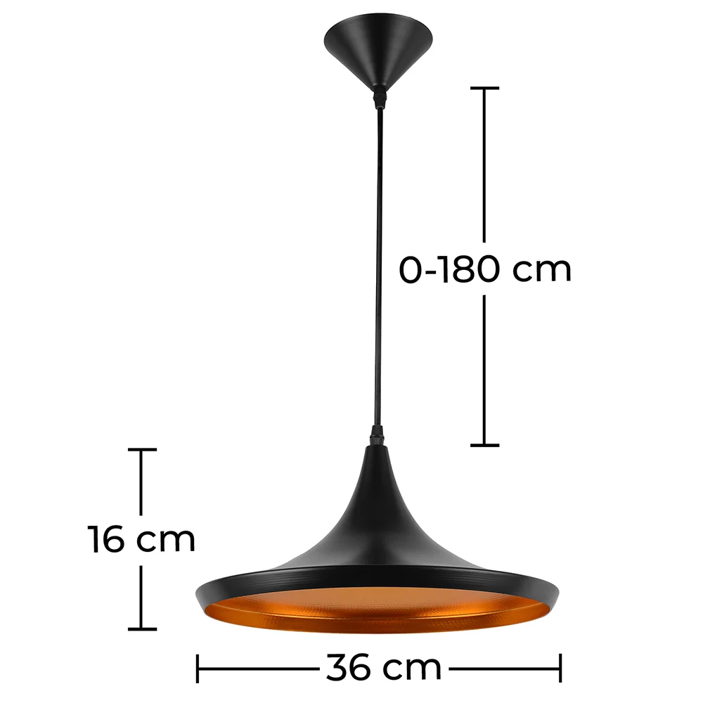 Lampa sufitowa - Lampa wisząca - Wzór przemysłowy - Obszerny image 10