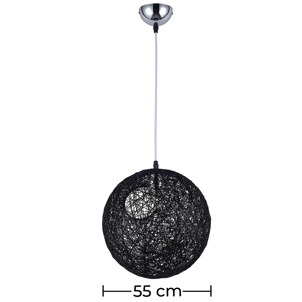 Lampa sufitowa z liny - lampa wisząca w stylu kuli - Wanton image 10