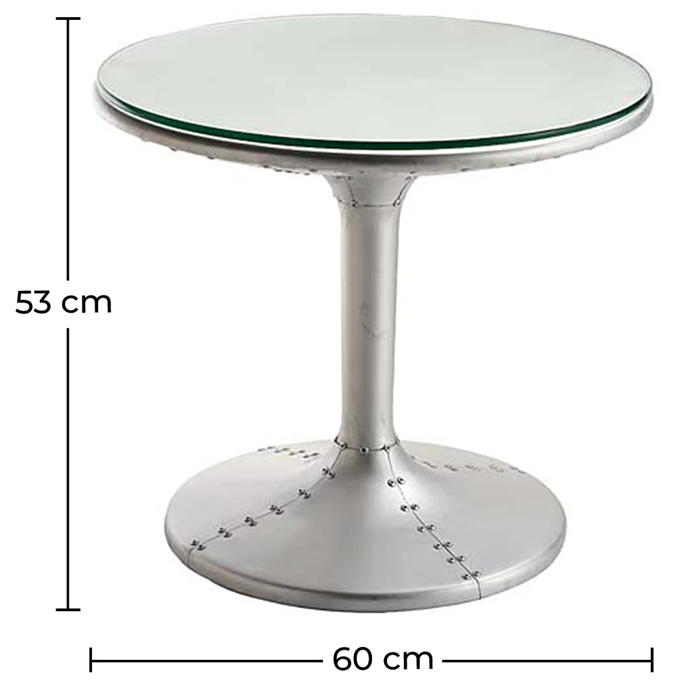 Okrągły stolik kawowy - Aviator Style Side Table - Metal - Tulip image 10