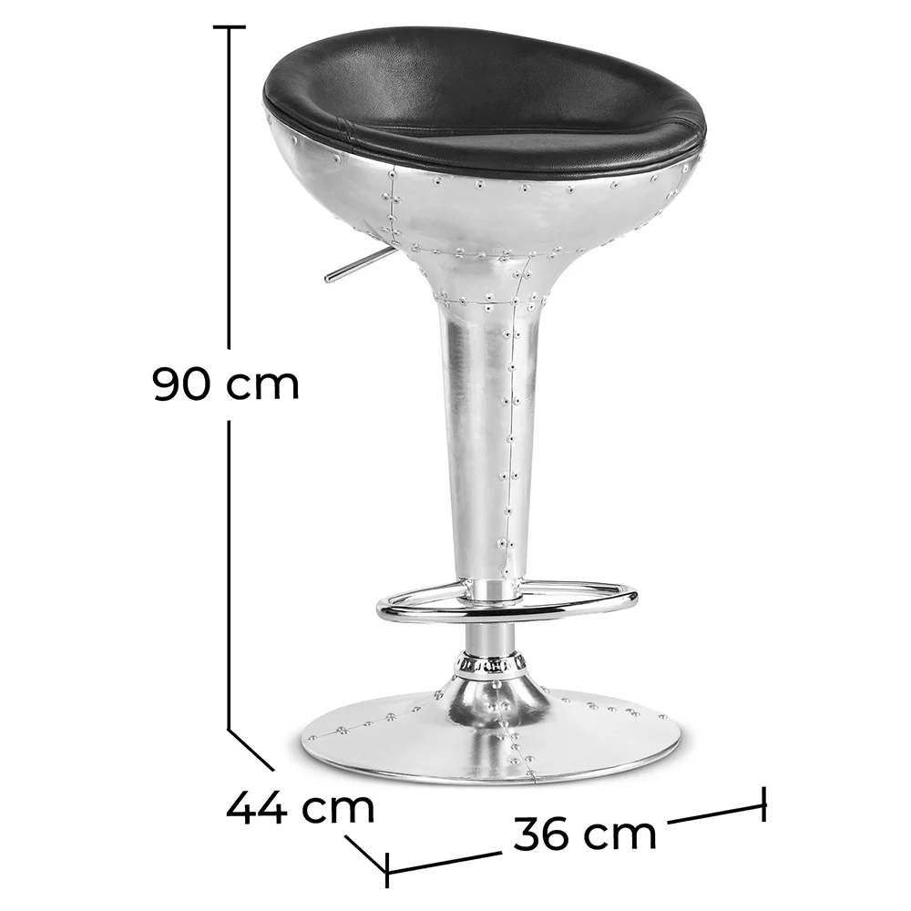 Okrągły metalowy stołek - Aviator Style - 90 cm - Aviator image 10