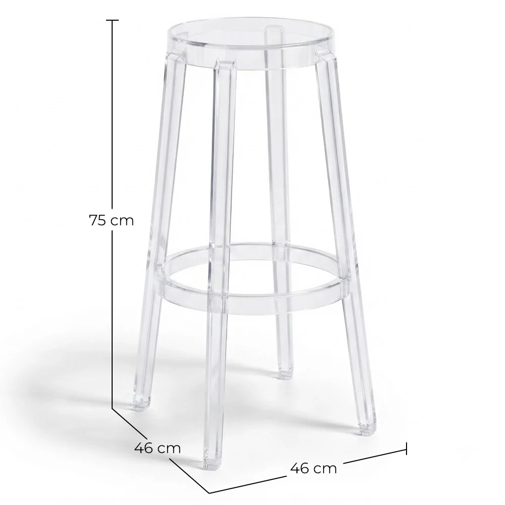 Przezroczysty Design Taboret - 75cm - Arthur image 10