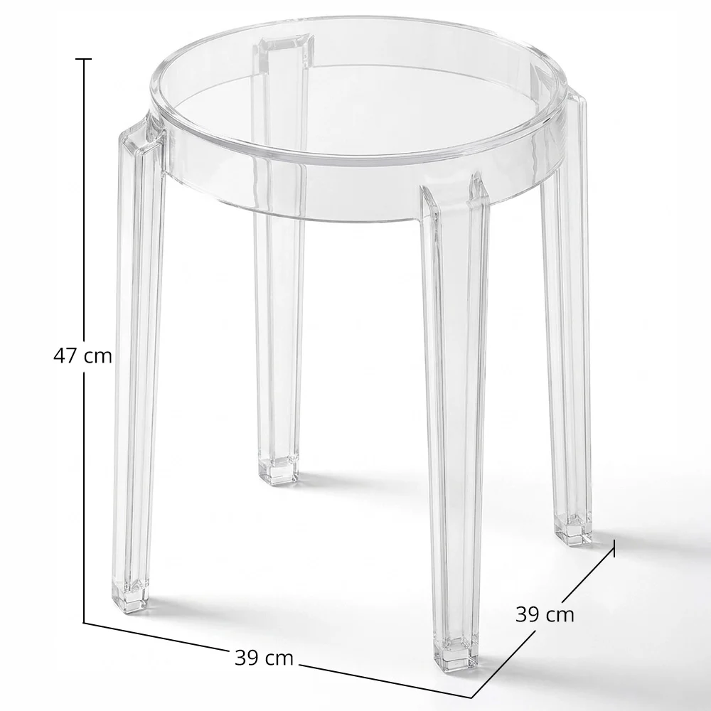 Taboret Niski Przezroczysty - 47cm - Arthur image 10