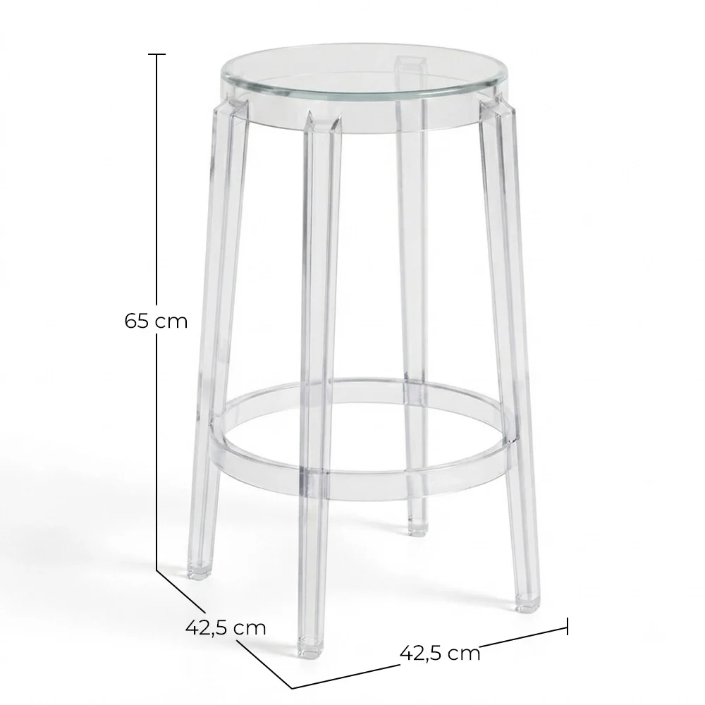 Przezroczysty stołek - 65cm - Arthur image 10