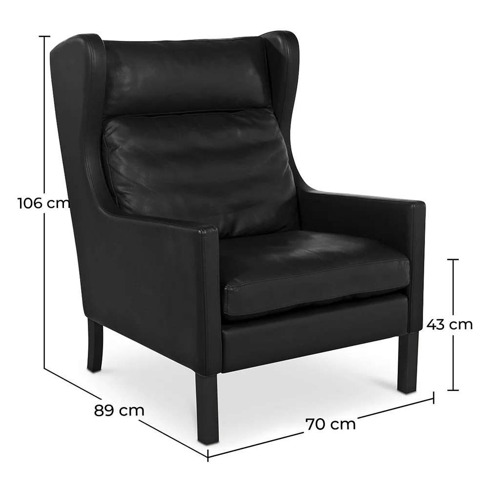 Fotel z podłokietnikami - styl retro - tapicerowany skórą - Michal image 10