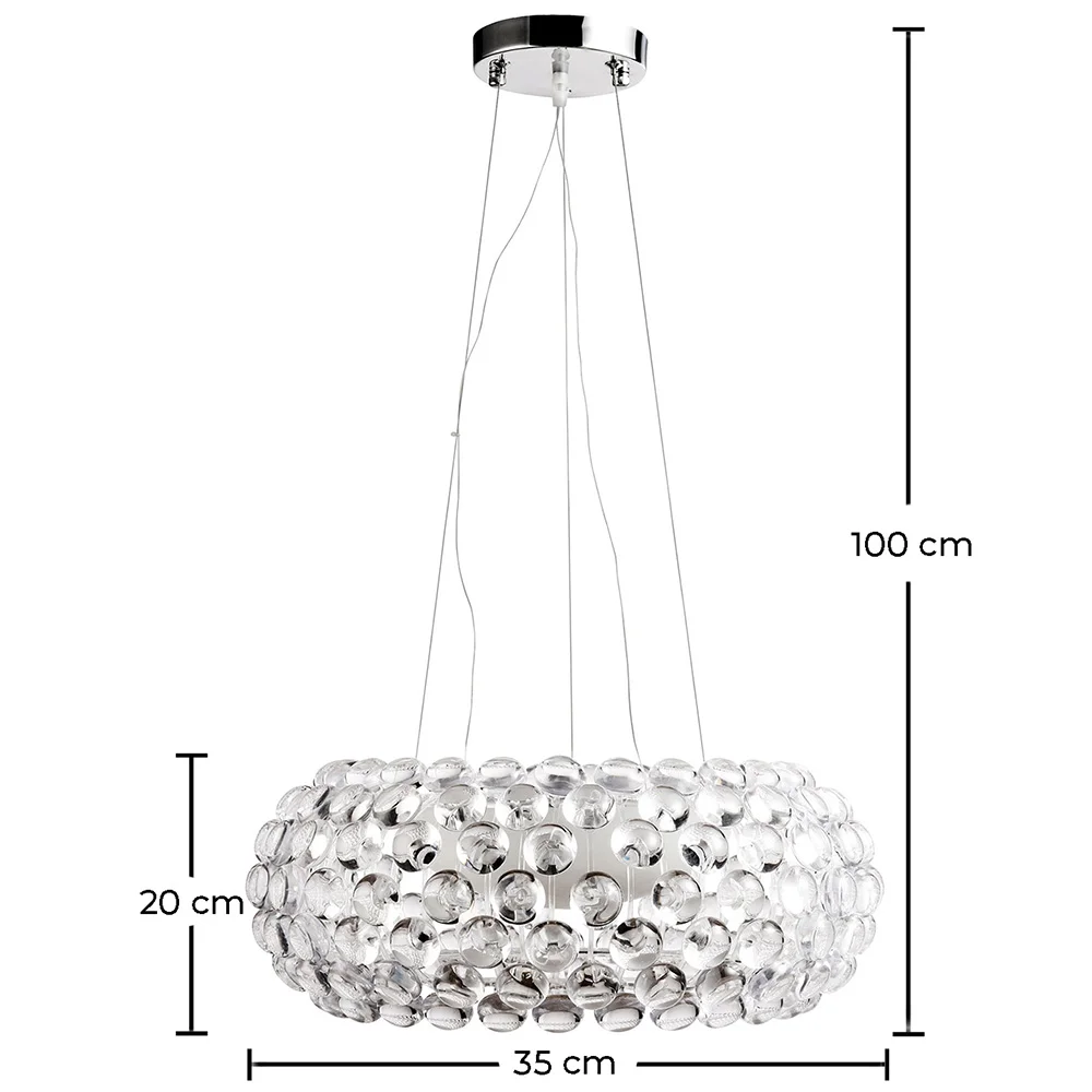 Lampa sufitowa - Kinkiet - Kule ze szkła - 35 cm - Savoni image 10