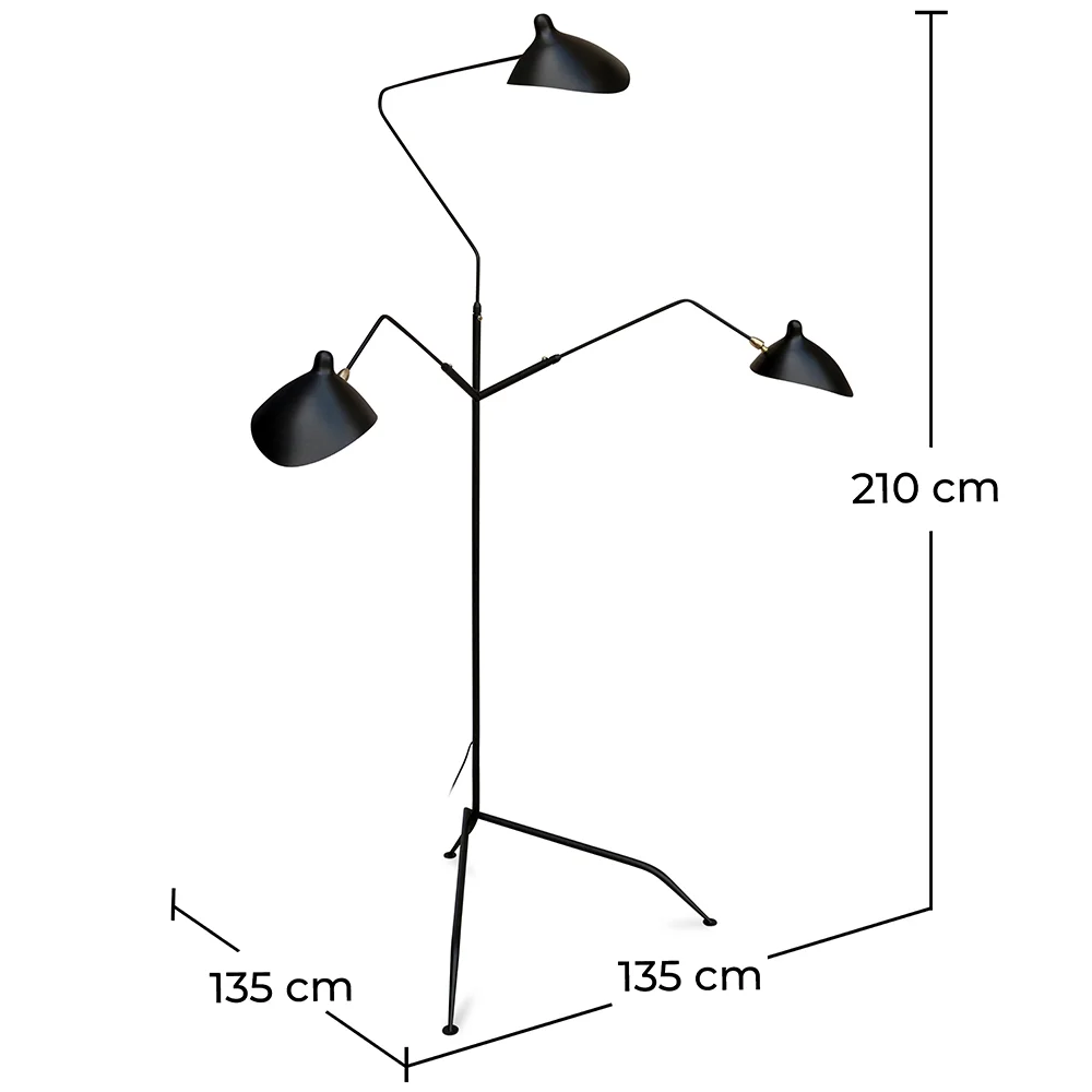 Lampa podłogowa - Lampa do salonu - 3 ramiona - Giorge image 10