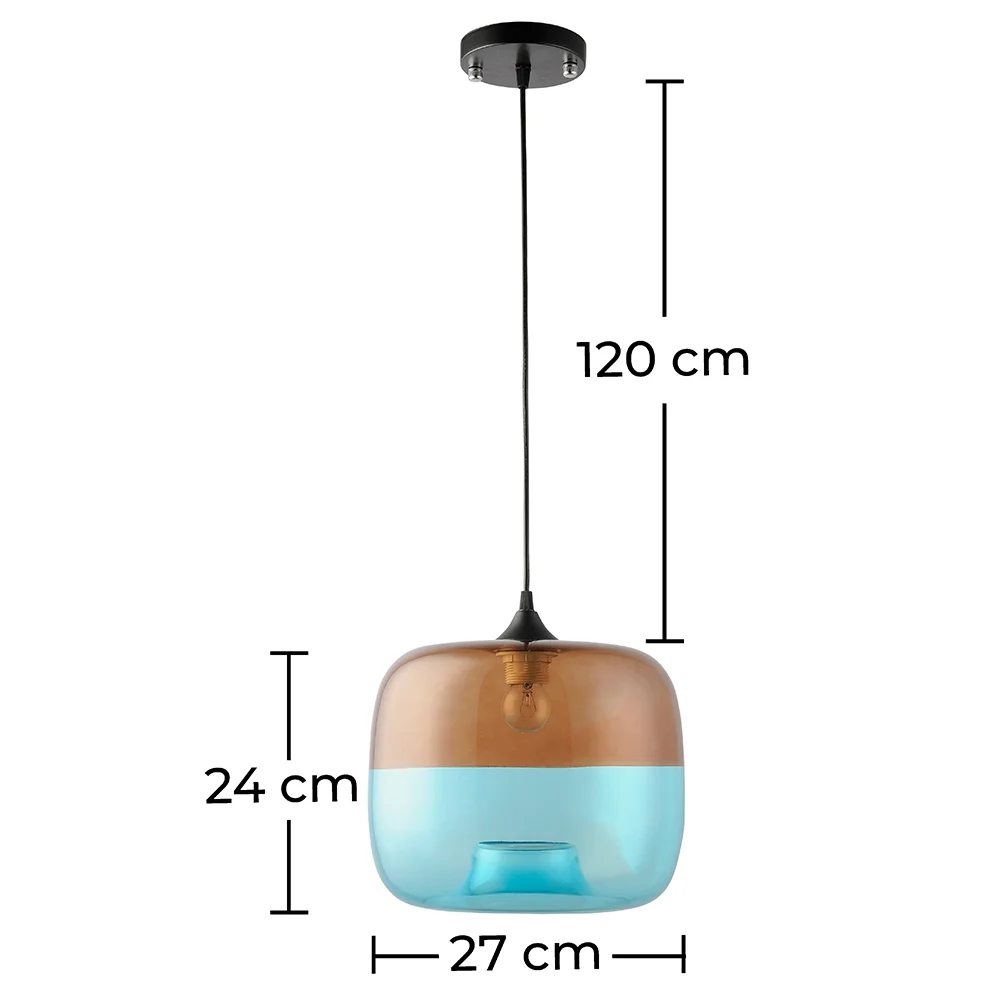 Lampa sufitowa ze szkła - Kinkiet - Niebieska - Bluey image 10