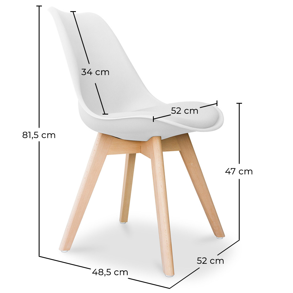 Krzesło biurowe - Krzesło do jadalni - Styl skandynawski - Denisse image 10