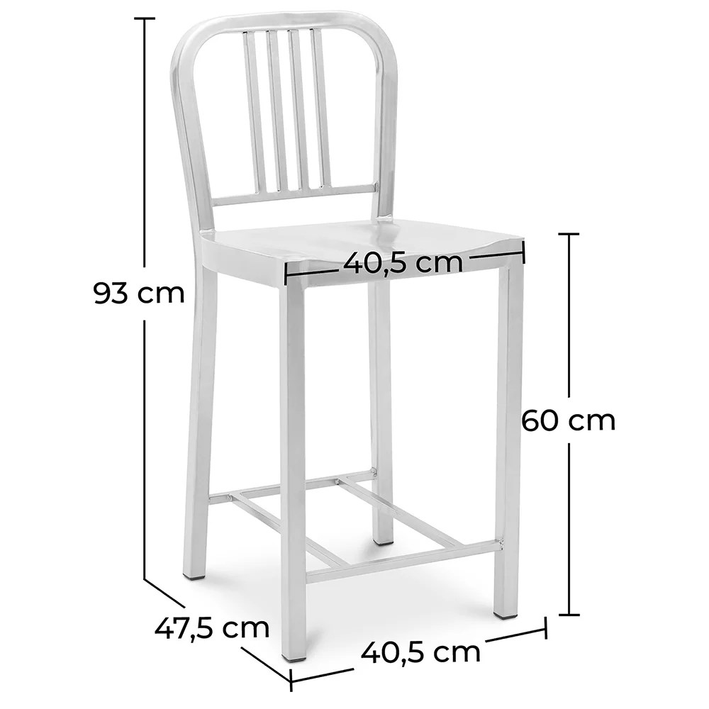 Designerski stołek z oparciem - 60cm - Jadon image 10