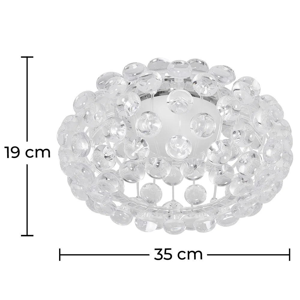 Lampa sufitowa - Kinkiet - Kule z kryształu - 35 cm - Savoni image 10
