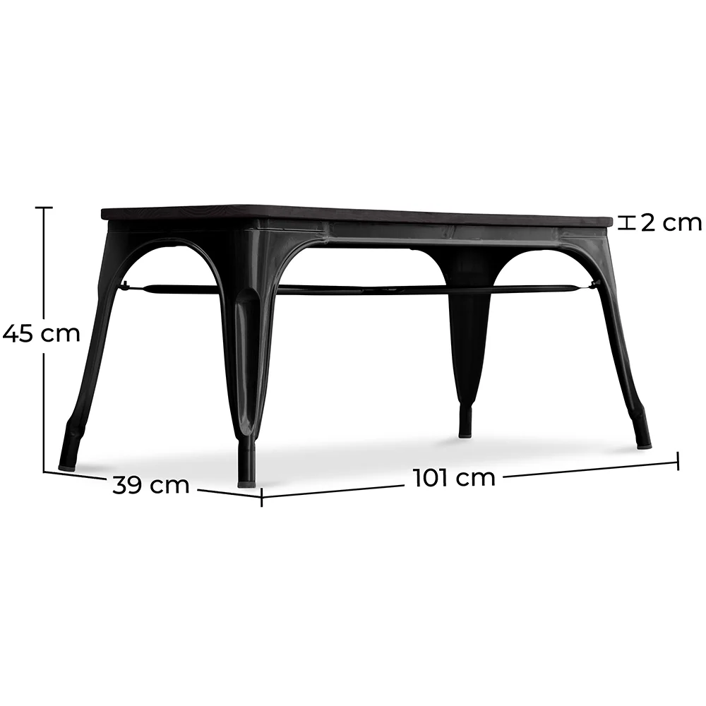 Ławka w stylu industrialnym - drewno i metal - Stylix image 10