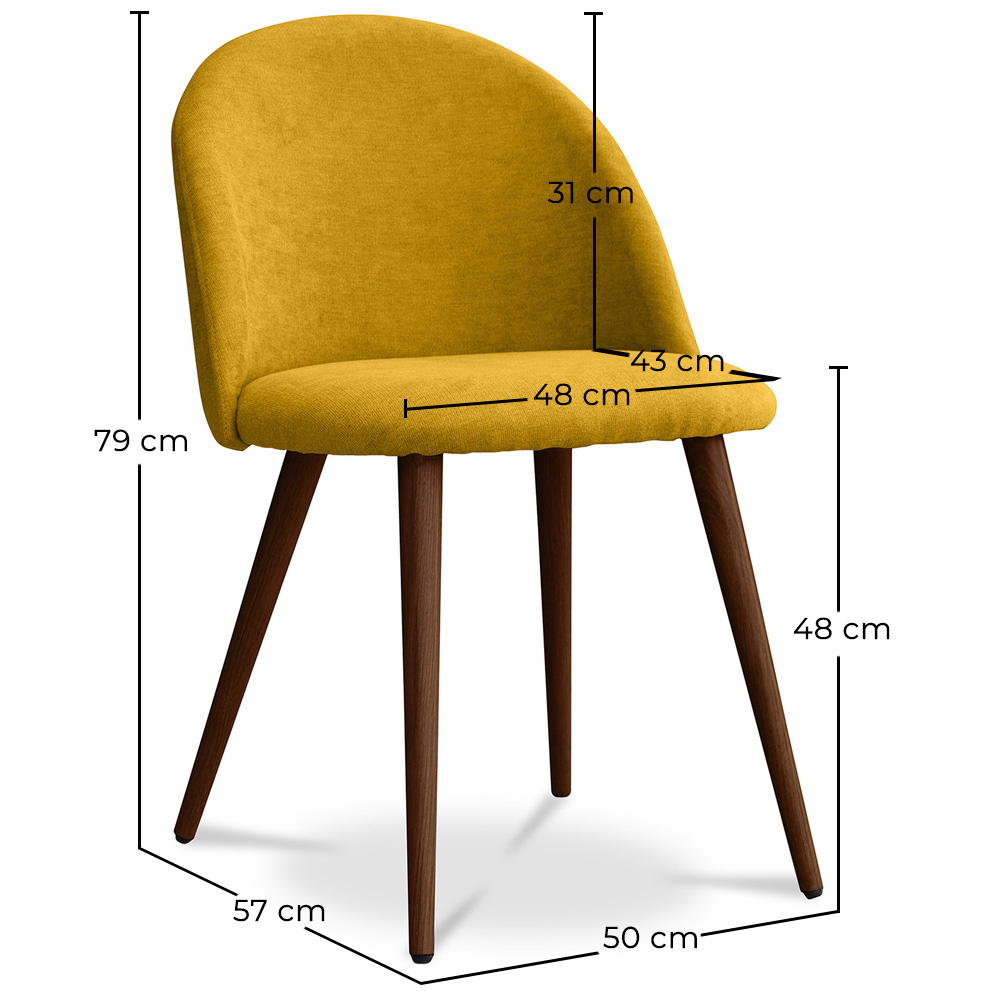 Krzesło do jadalni - Lniane tapicerowane - Styl skandynawski - Evelyne image 10