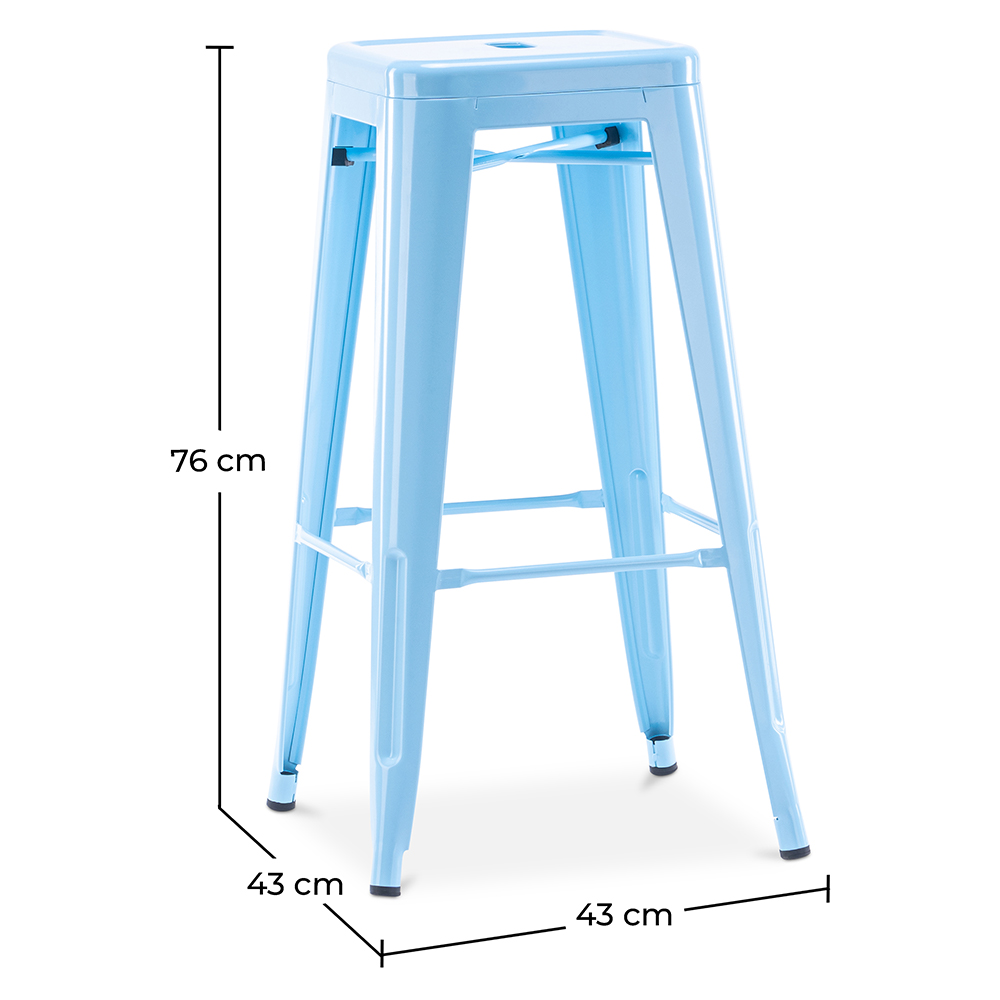 Stołek barowy - Industrial Design - Stal - 76cm - Stylix image 10