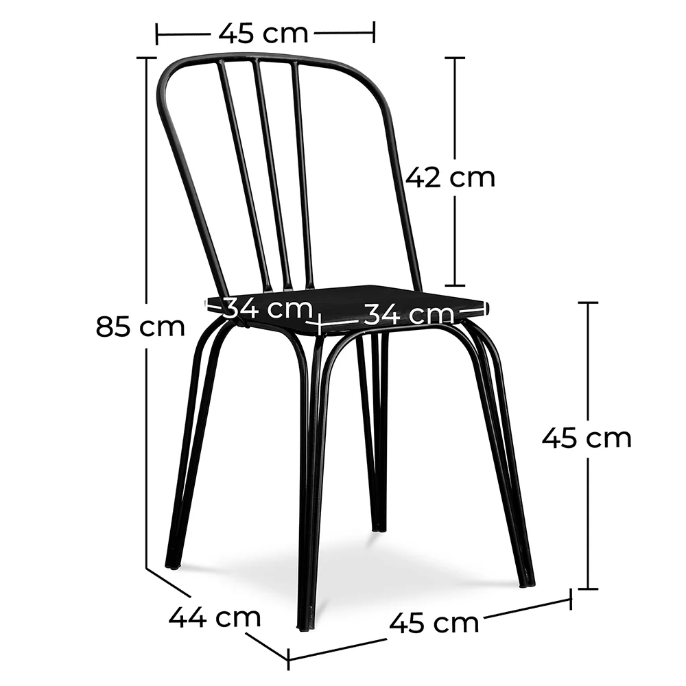 Krzesło do jadalni - styl industrialny - drewno i metal - Lillor image 10