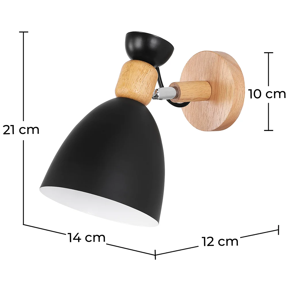 Lampa ścienna - Styl skandynawski - Metal i drewno - Jorson image 10