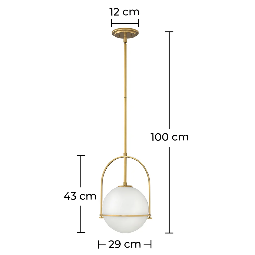 Lampa sufitowa w kształcie kuli z kryształem - lampa wisząca w kolorze złotym - Anette image 10