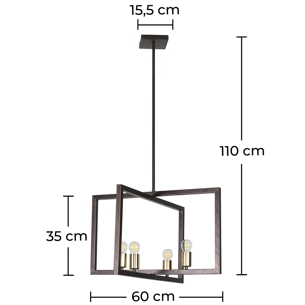 Lampa sufitowa - lampa wisząca w stylu retro - Robson image 10