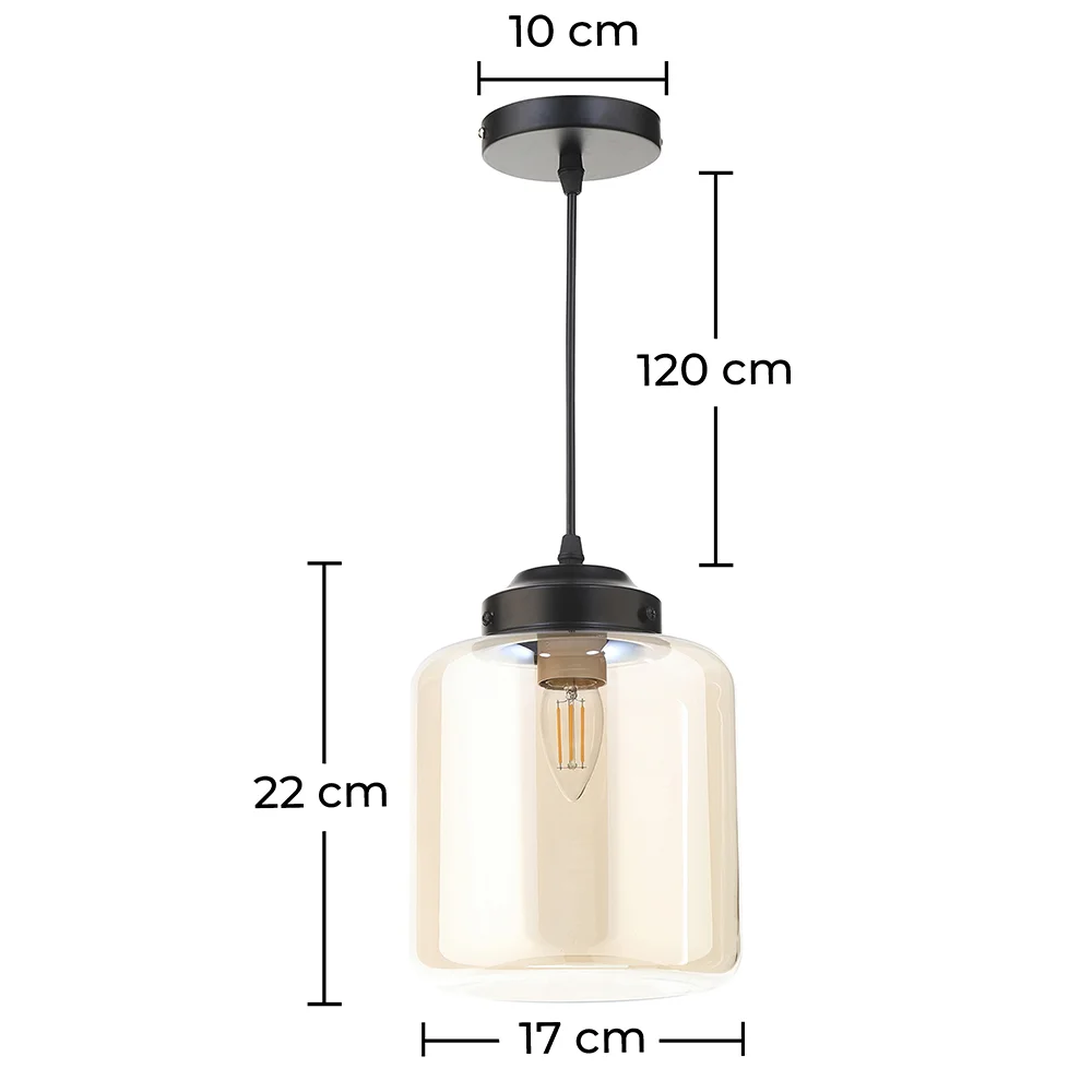 Lampa sufitowa z kryształem - Lampa wisząca w stylu vintage - Mikelo image 10