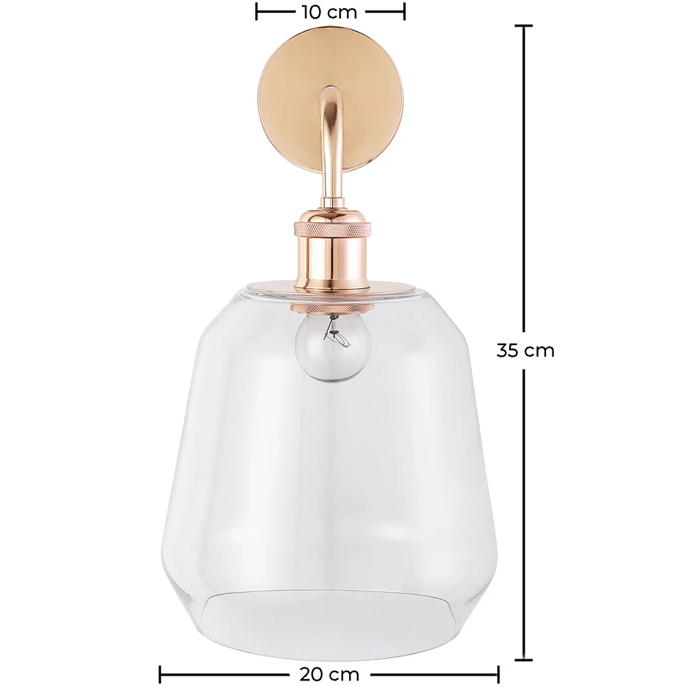 Lampa ścienna - szklany klosz - Alessia image 10