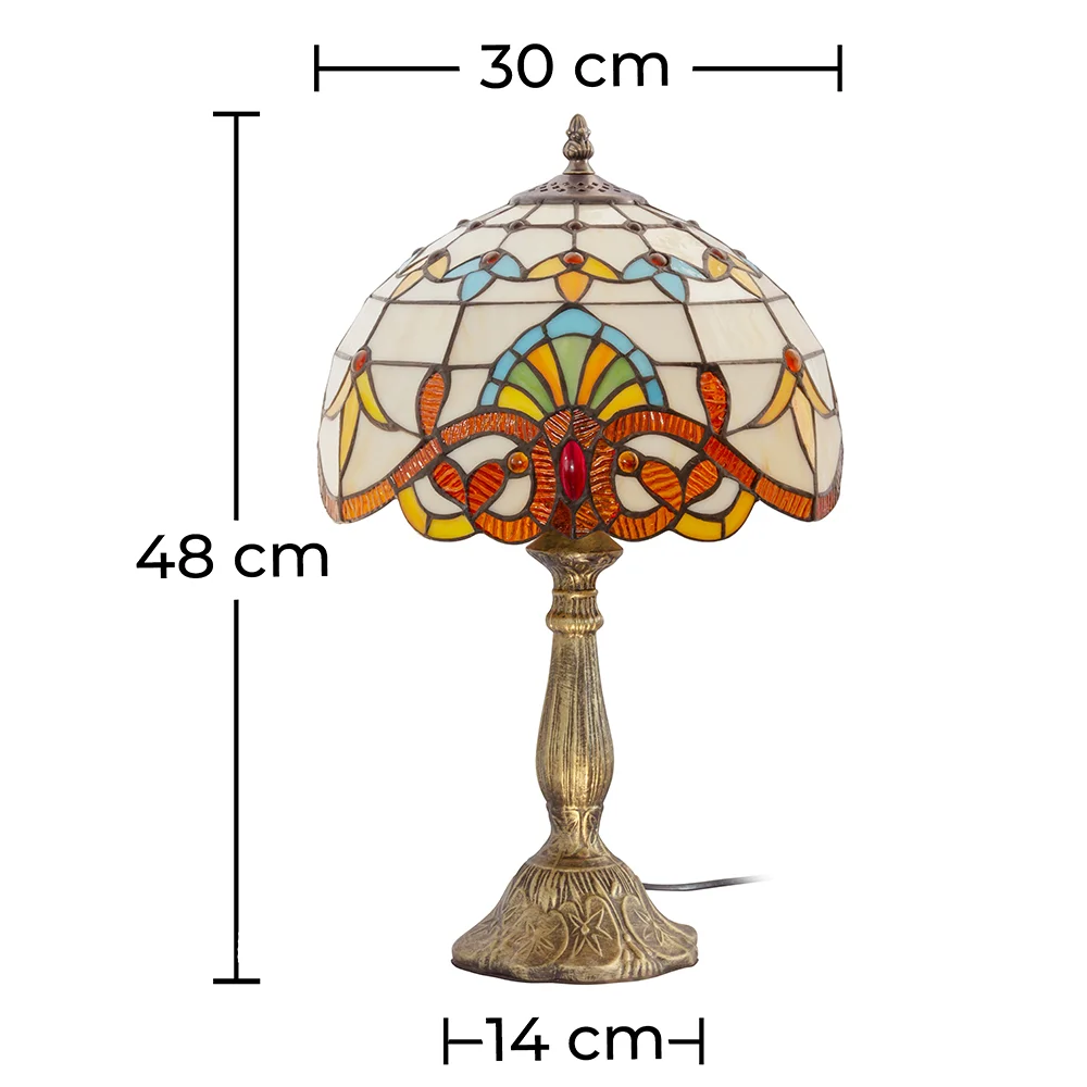 Lampa Stołowa Tiffany - Lampka do Salonu - Vintage image 10