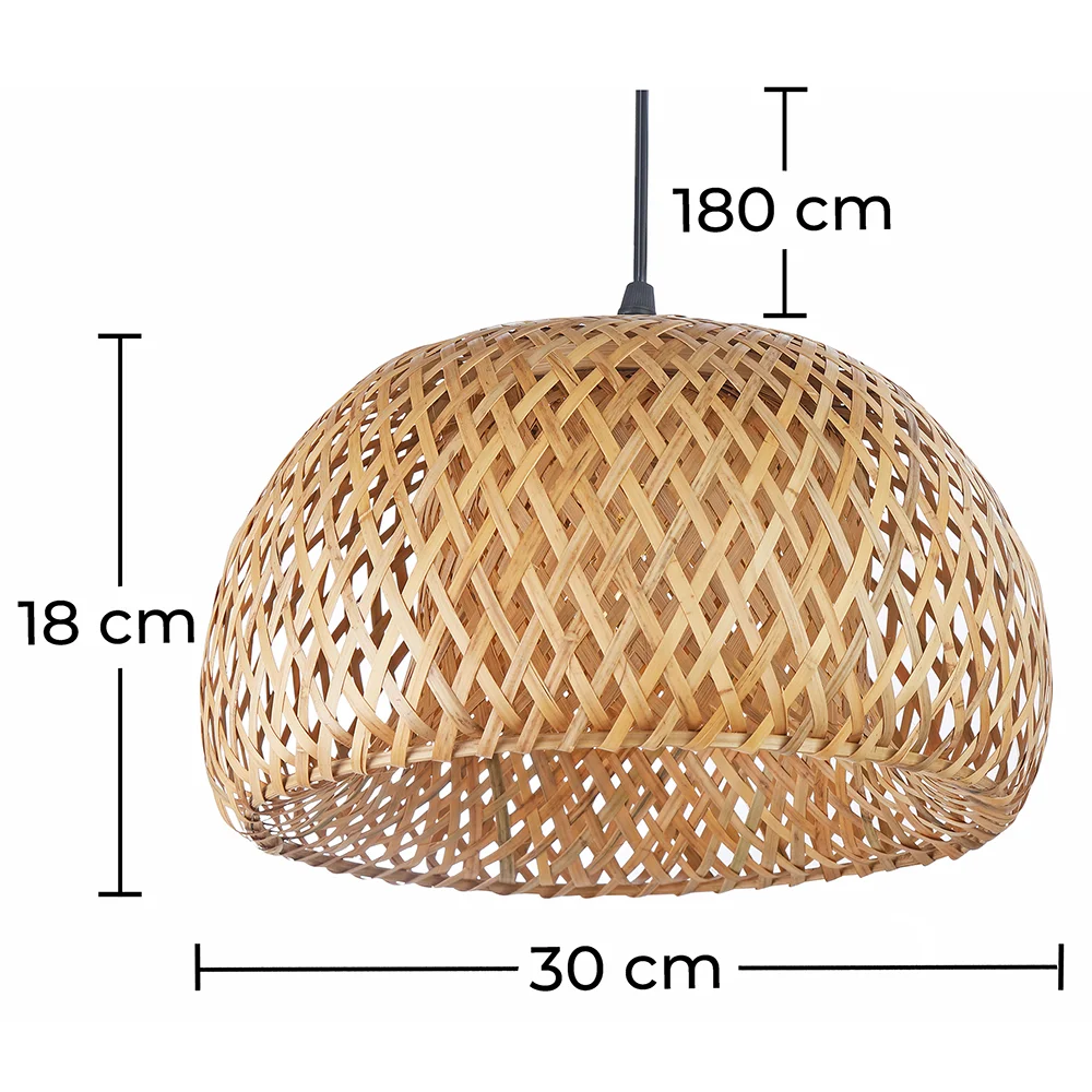 Lampa sufitowa z bambusa - Kinkiet - Projekt lampy boho Bali - Talli image 10