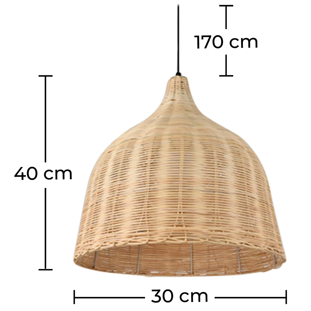 Lampa sufitowa z bambusa - lampa wisząca w stylu boho Bali - Baro image 10