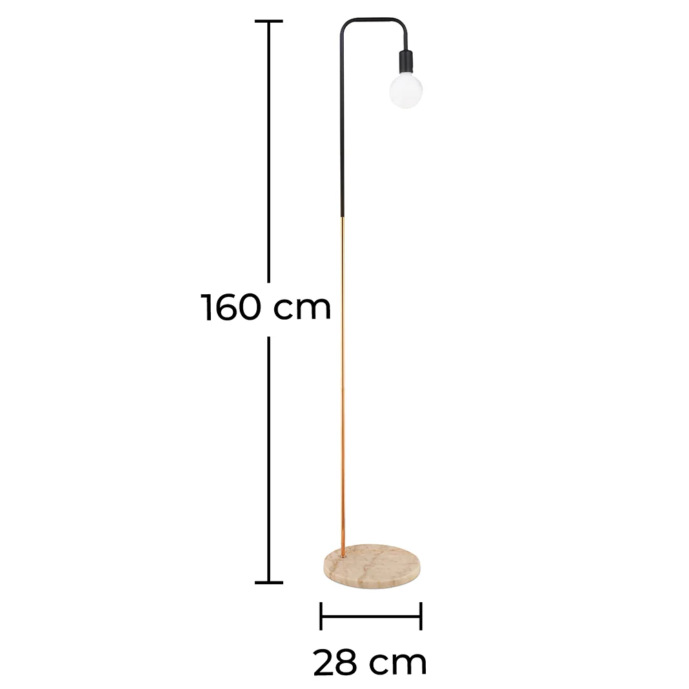 Lampa podłogowa z marmurową podstawą - Lampa do salonu - Carlo image 10