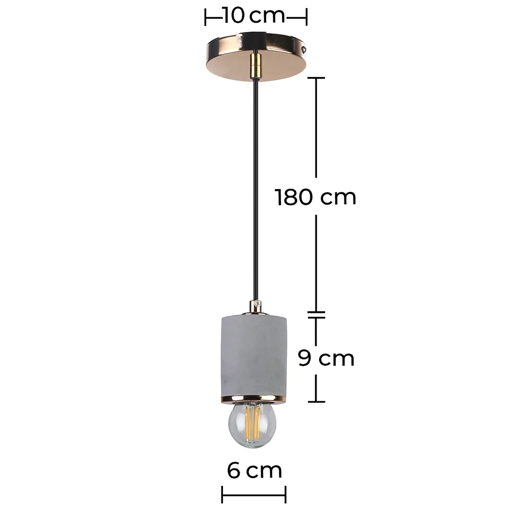 Lampa sufitowa - Lampa wisząca - Metal i beton - Felippo image 10