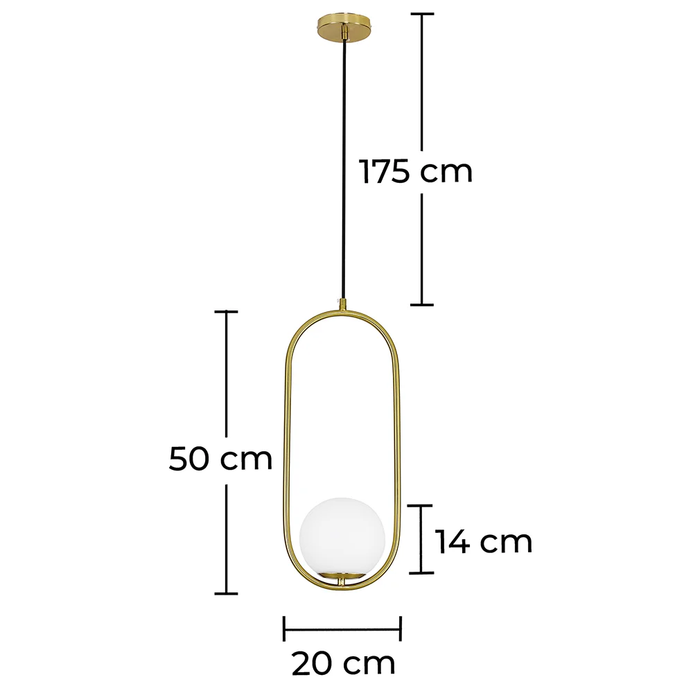 Lampa sufitowa - Kula - Złoty kinkiet - Ruby image 10