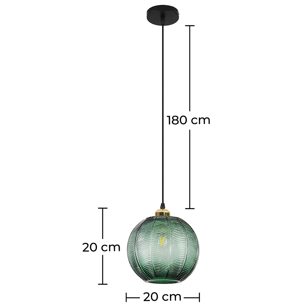 Lampa sufitowa - Kinkiet w stylu vintage - Zielona kula - Viola image 10