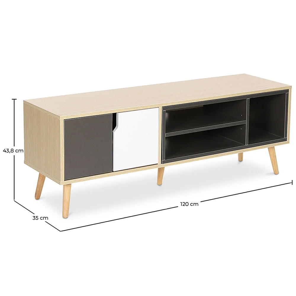 Drewniana szafka pod telewizor - Skandynawski Design - Bjorn image 10