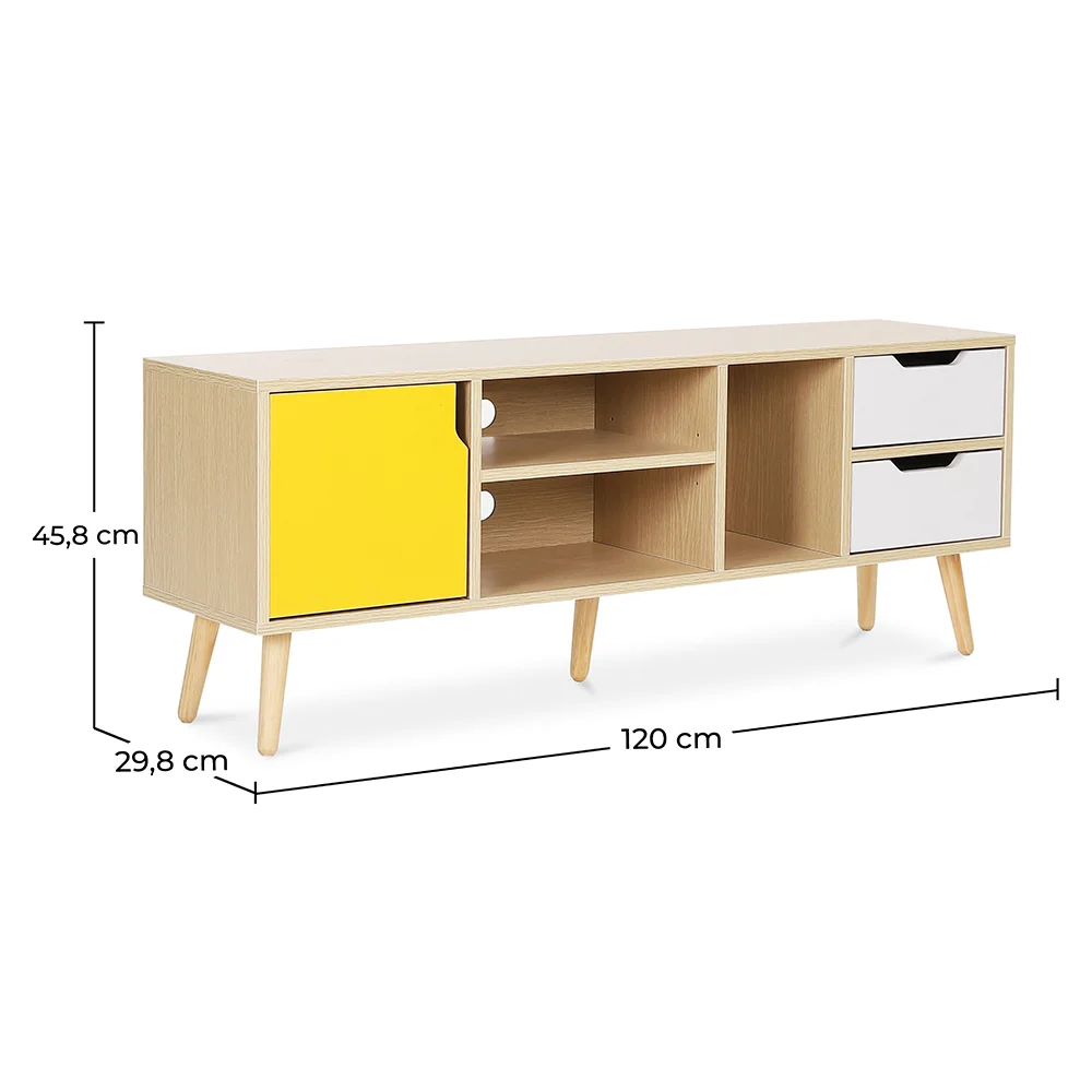 Drewniany stojak na telewizor - skandynawski design - Aren image 10