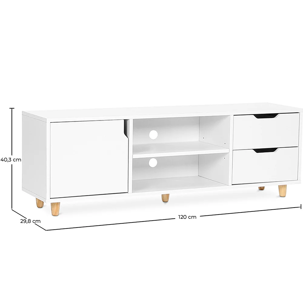 Drewniana szafka TV - Skandynawski Design - Waan image 10